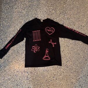 Ice Kids Black Long Sleeve with Pink Science Graphics